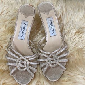 Jimmy choo gold/silver sandals